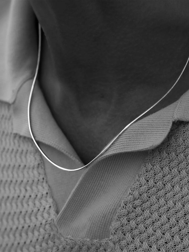 OCTAGON CHAIN NECKLACE IN SILVER