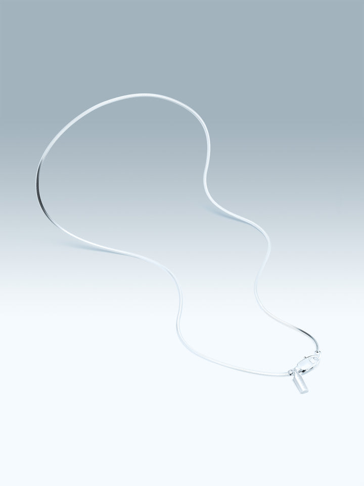 OCTAGON CHAIN NECKLACE IN SILVER