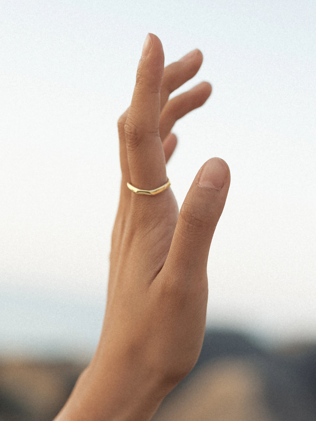 VEER RING IN VERMEIL