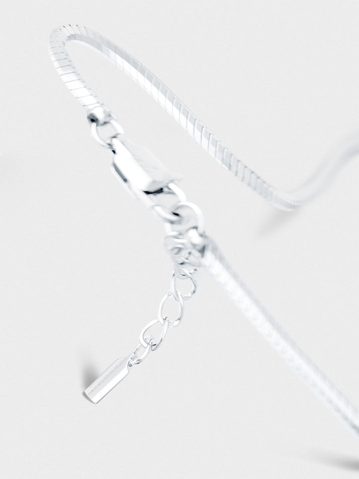 OCTAGON CHAIN BRACELET IN SILVER