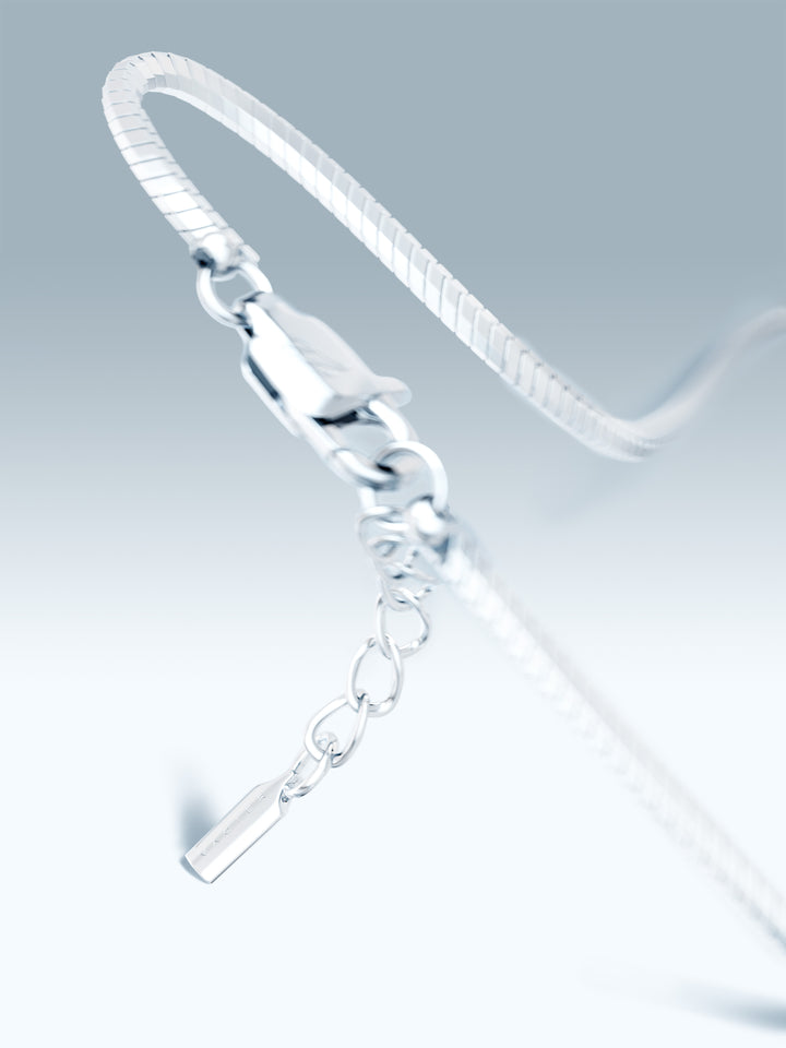 OCTAGON CHAIN BRACELET IN SILVER